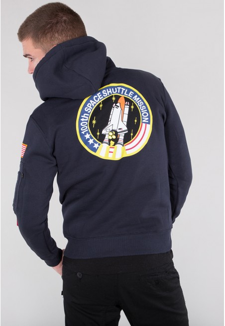Mikina SPACE SHUTTLE HOODY Alpha Industries REPL.BLUE
