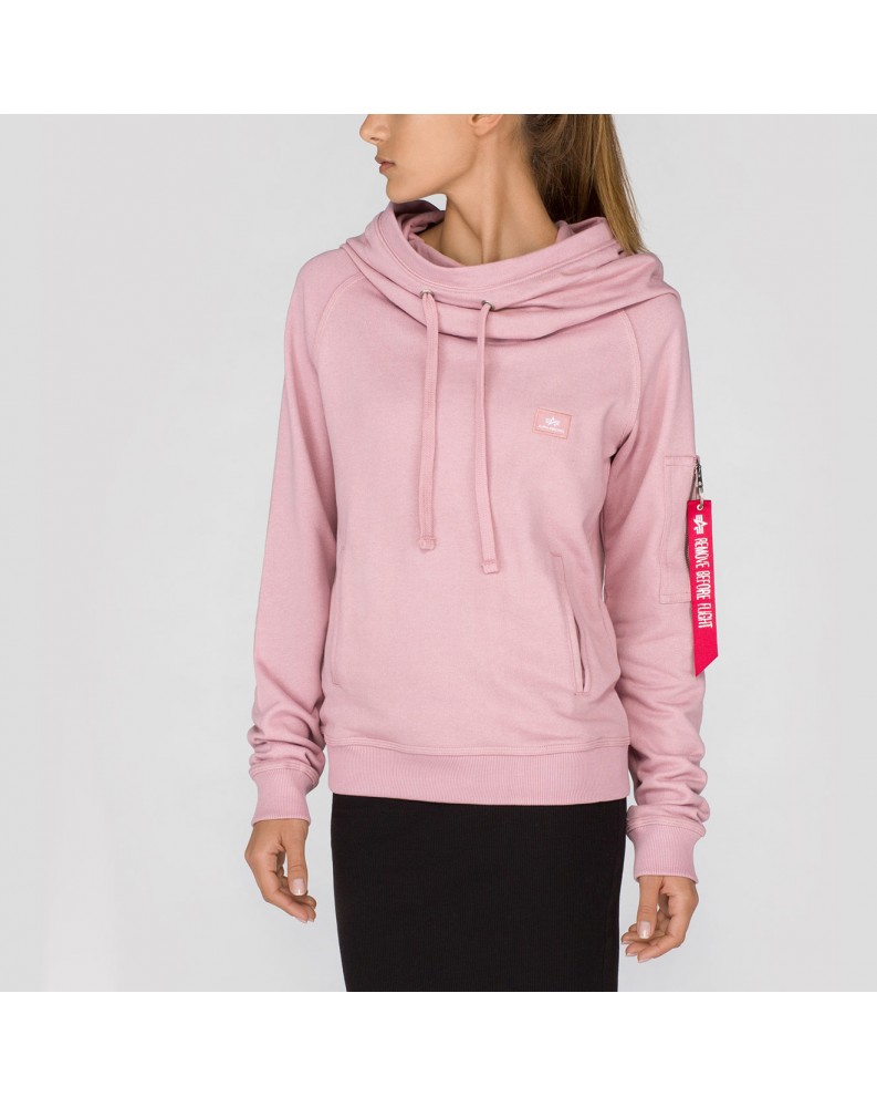 Mikina Fit Hoody Wmn, Alpha Industries Silver pink