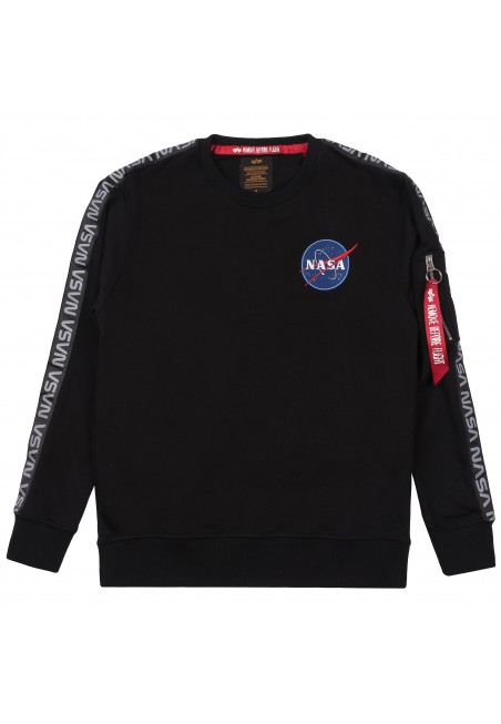 Mikina NASA TAPE SWEATER NS Alpha Industries BLACK