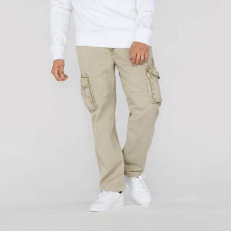 Kalhoty JET PANT Alpha Industries, Bone white