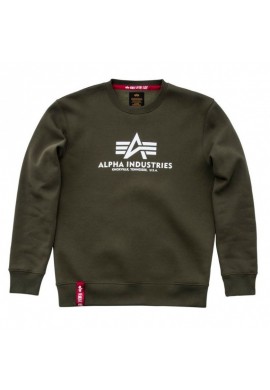 Mikina BASIC SWEATER Alpha Industries DARK GREEN