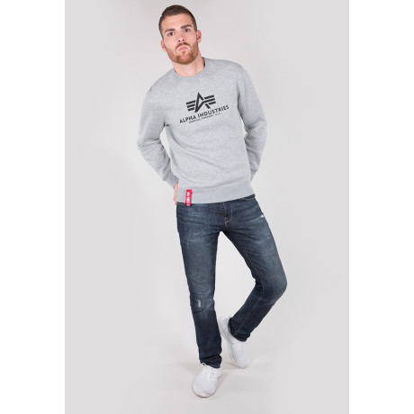 Mikina BASIC SWEATER Alpha Industries GREY HEATHER
