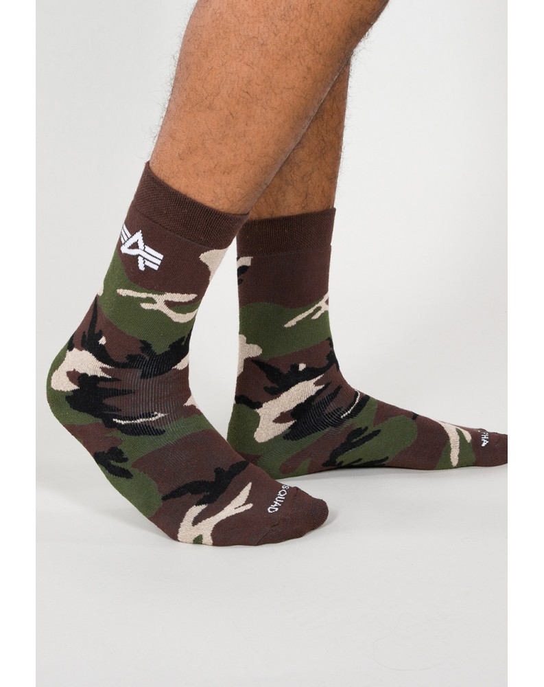 Ponožky Woodland Camo, Alpha Industries