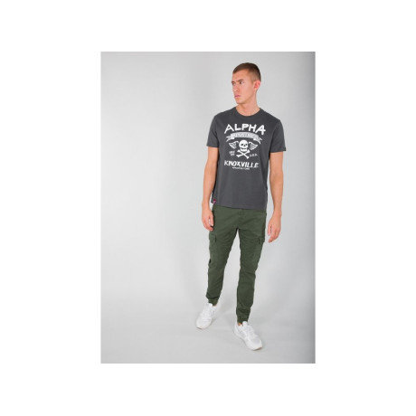 Tričko SKULL T Alpha Industries GREYBLACK