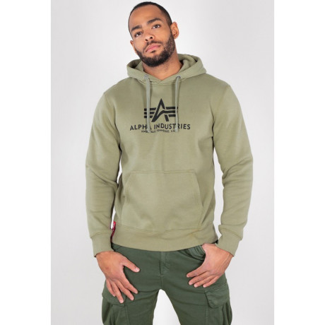 Mikina BASIC HOODY Alpha Industries, OLIVE