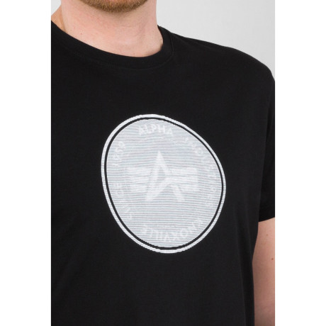 Tričko HOLOGRAM T Alpha Industries BLACK / ČERNÉ