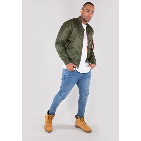Bunda MA-1 VF 59 LONG Alpha Industries DARK GREEN