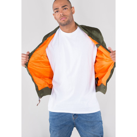 Bunda MA-1 VF 59 LONG Alpha Industries DARK GREEN